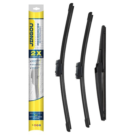 3-Pack Wiper Blade Sets (26"+16" Front & 12" Rear)