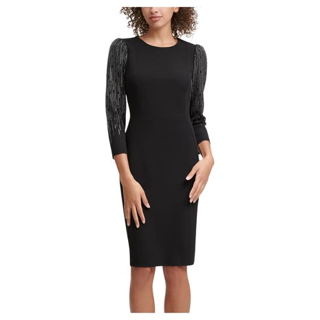 Calvin Klein Women's Bling Sleeve Sheath Dress