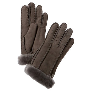 UGG Women's Classic Perforated Two Point Suede Gloves