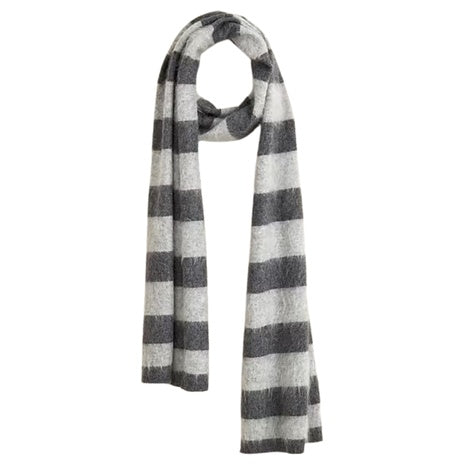 Women's Brushed Charcoal Grey Cashmere Scarf