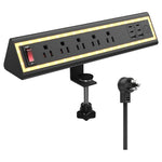 NYYTGE 40W Desk Clamp Power Strip W/ Nightlight (5 AC Outlets & 6 USB-C/A Ports)
