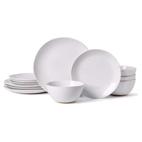 12-Piece Ceramic Dinnerware Set (2 Colors)
