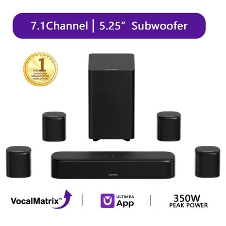 Ultimea Aura S4T 7.1-Ch Soundbar W/ 4 Surround Speakers & 5.25" Subwoofer
