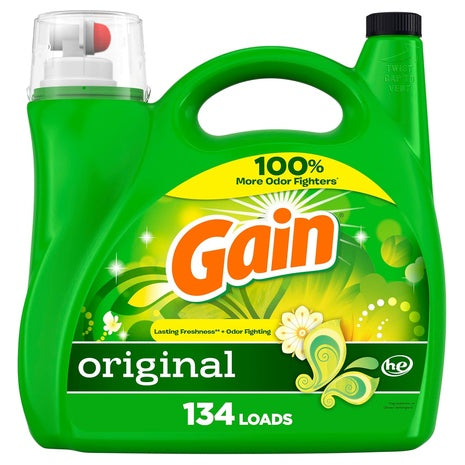402 Loads Gain Liquid Laundry Detergent + 190 Loads Gain Liquid Fabric Softener