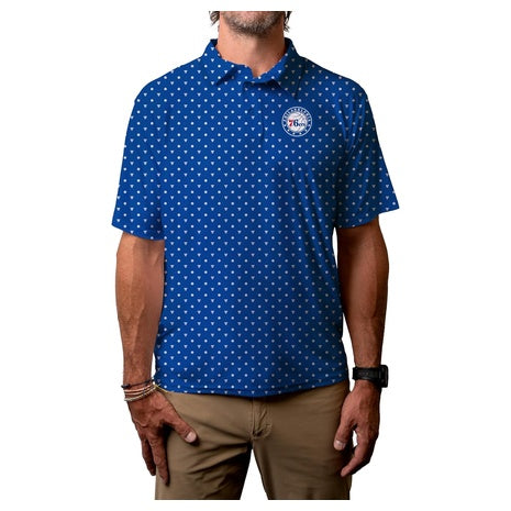 Philadelphia Men's NBA Officially Licensed Short Sleeve Performance Polo