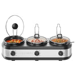 7.5-Qt Chefman Stainless Steel Triple Slow Cooker & Food Warmer