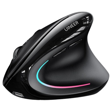 Uineer Wireless Ergonomic Vertical Mouse (Black)