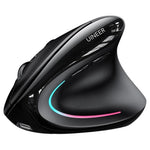 Uineer Wireless Ergonomic Vertical Mouse (Black)