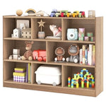 Kids 3 Tier Open 8-Cube Wooden Toy Storage Organizer