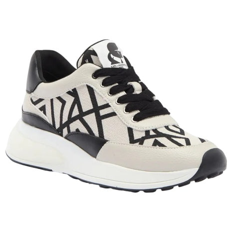 Karl Lagerfeld Women's Dallas Lace-Up Sneaker (Soft White Black)