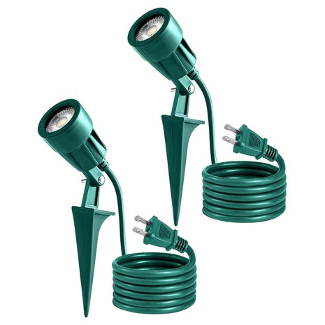 2-Pack Heavy Duty Weather Resistant Outdoor Spotlight
