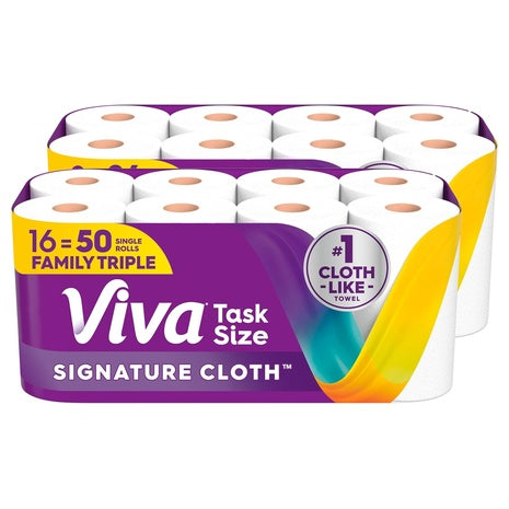 Targeted: 16 Triple Rolls (=50 Reg) Viva Signature Cloth Paper Towels