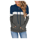 Women's Striped Pullover Hoodie (8 Colors)