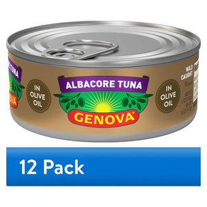 12 Cans Genova Premium Albacore Tuna in Olive Oil 5oz)