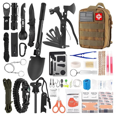 142-Piece Luxmom Emergency Survival Kit & First Aid Kit