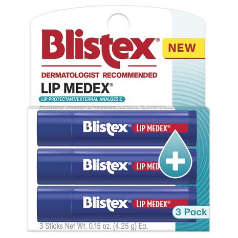 3-Pack Blistex Medex Lip Balm Sticks