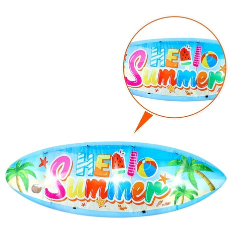 5ft Hello Summer Surfboard Inflatable With LED Lights