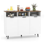 47'' Buffet Countertop 3 Doors Kitchen Cabinets With Storage Compartments