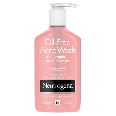 Neutrogena Oil-Free Salicylic Acid Pink Grapefruit Facial Cleanser w/ Vitamin C