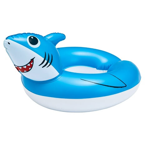 Bluescape Blue Shark Split Inflatable Swim Ring Pool Float