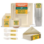 800-Piece Compostable Dinnerware Set