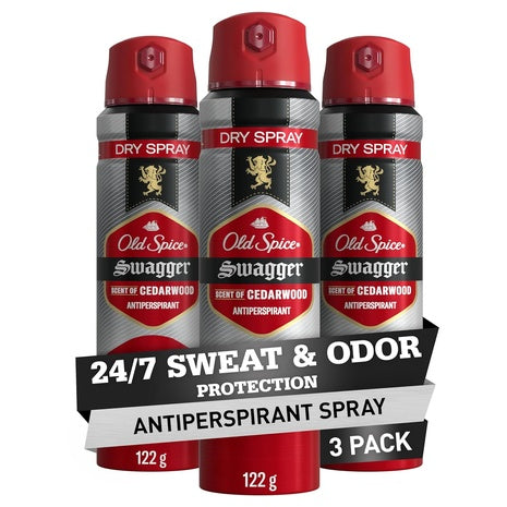3 Old Spice Swagger Dry Spray Antiperspirant Deodorants