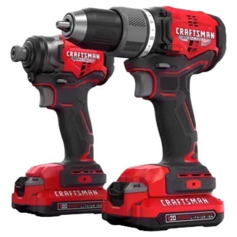 Craftsman V20 RP Cordless Brushless Drill And Impact Driver W/2 X Batteries