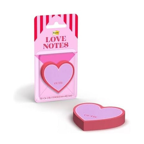 100 Post-it Heart Sticky Notes