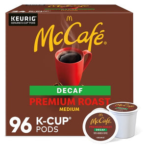 96 McCafe Premium Roast Decaf K-Cup Pods