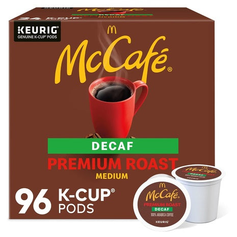 96 McCafe Premium Roast Decaf K-Cup Pods