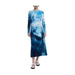 Print Long Sleeve Maxi Dress