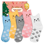 5-Pack Cute Cat Socks