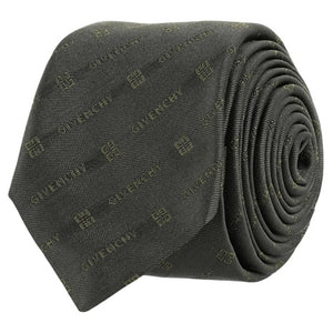 Diagonal Logo 100% Silk Tie