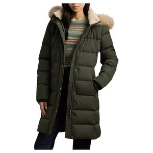 Ralph Lauren Women's Faux Fur Hooded Puffer Coat
