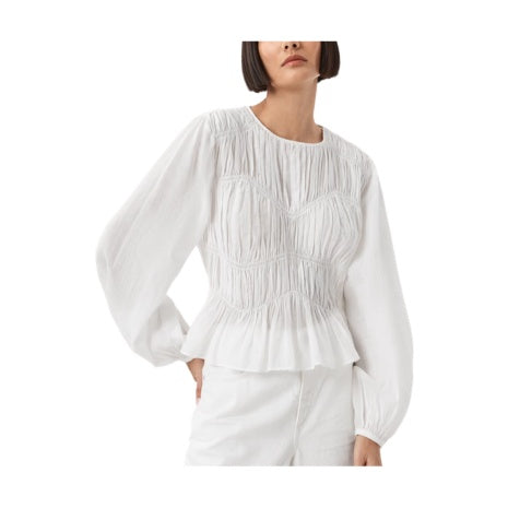 Melani Round Neck Gathered Top