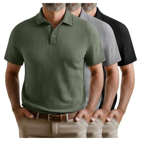3-Pack Men's Big And Tall Waffle Henley Shirts