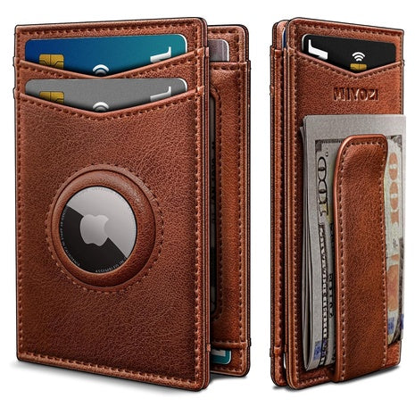 4.1" X 2.8" RFID Blocking Magnetic Closure Slim Front Pocket Wallet (2 Colors)