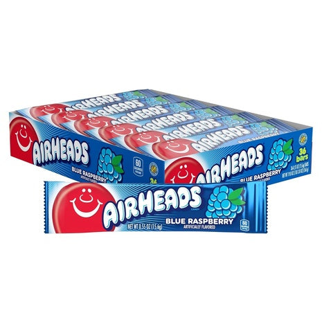 36 Airheads Blue Raspberry Candy Bars