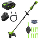 Greenworks 24V 13" 2-in-1 Cordless String Trimmer & Edger W/ 4.0Ah Battery