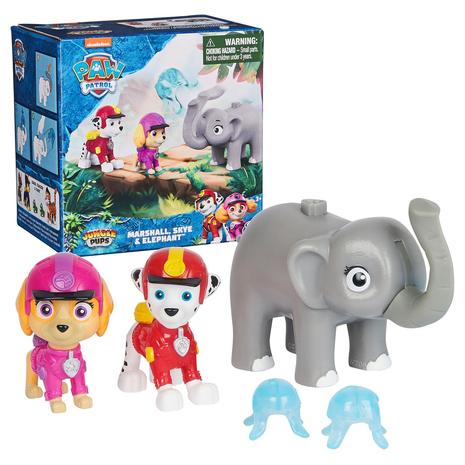 Paw Patrol Jungle Pups Marshall Skye & Elephant Action Figures