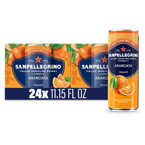 24 Cans Sanpellegrino Aranciata Sparkling Orange