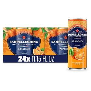 24 Cans Sanpellegrino Aranciata Sparkling Orange