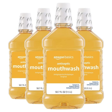 4-Pack 50.7-Oz Amazon Basics Antiseptic Mouthwash (Original Flavor)