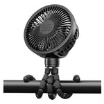Stroller Portable Rechargeable Fan With 3 Adjustable Speed