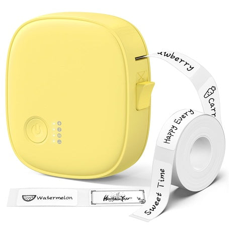 Portable Bluetooth Thermal Mini Label Printer W/ Tape (4 Colors)