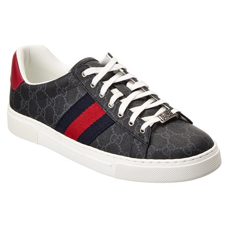 Gucci Men's Ace Web GG Supreme Canvas & Leather Sneaker