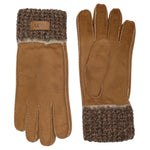 UGG Men's Sheepskin Genuine Shearling & Knit Cuff Gloves