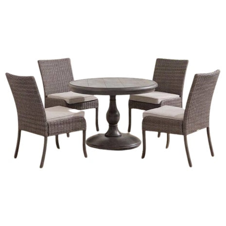 5-Piece Hampton Bay Windsor Wicker Round Dining Set With Cover