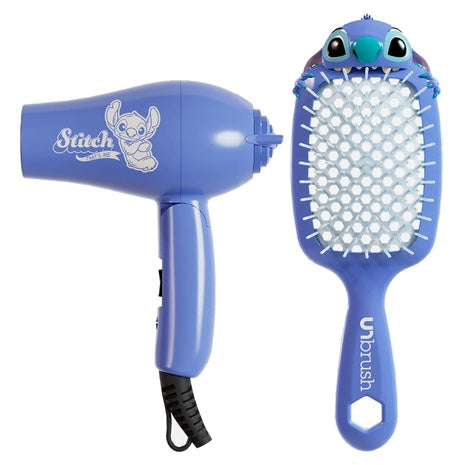 Disney Stitch UNbrush & Mini Dryer Travel Set