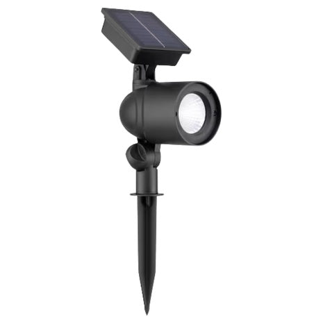 Harbor Breeze 30 -Lumens Matte Black Warm White Solar LED Spot Light